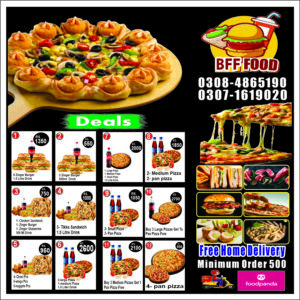 BFF FOOD Pamphlets Design (Double Side)